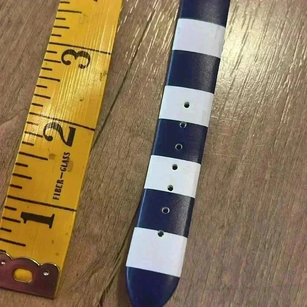 🕰️ Calvin Hill Navy & White Striped Watch – Gold Tone – Heart Detail - Picture 6 of 6